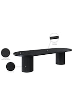 Meridian Furniture Belinda Contemporary Square Pedestal Dining Table - Black