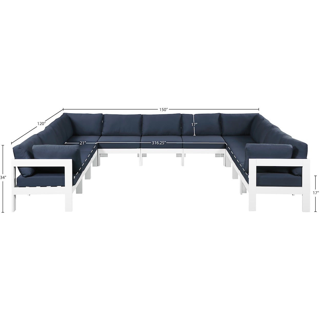 Meridian Furniture Nizuc Modular Sectional