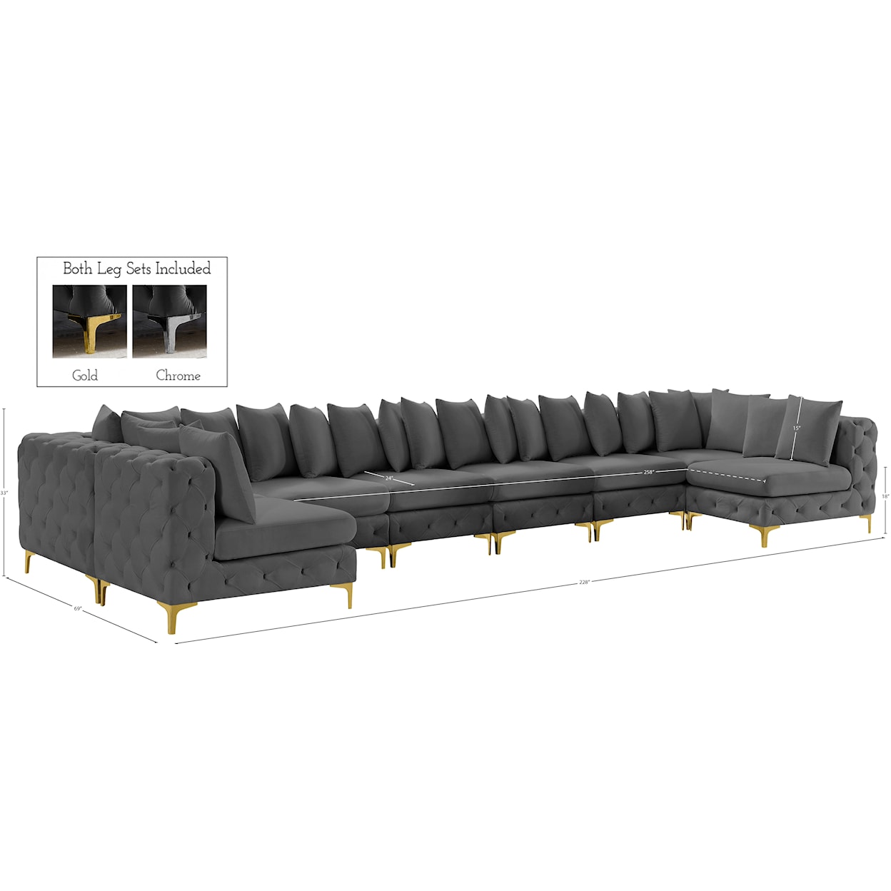 Meridian Furniture Tremblay Modular Sectional