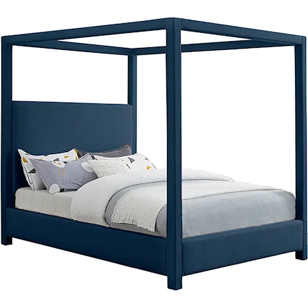 Emerson Navy Queen Bed (3 Boxes)