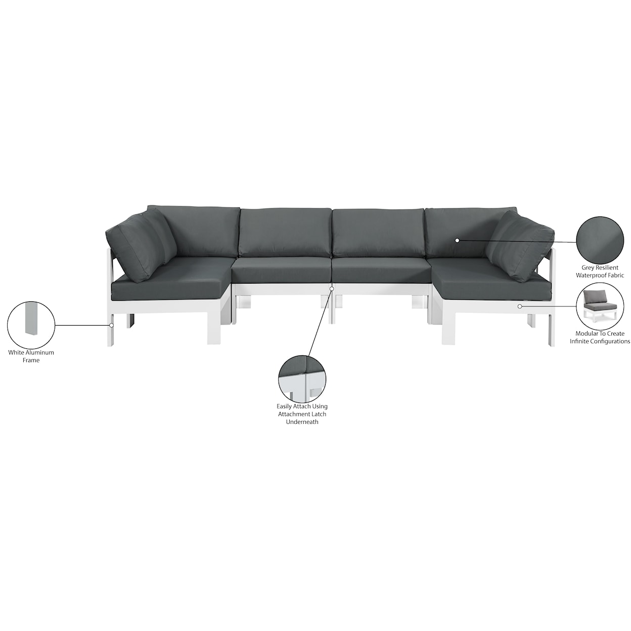 Meridian Furniture Nizuc Modular Sectional