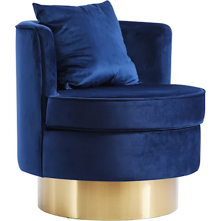 Kendra Navy Velvet Accent Chair