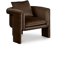 Sloan Brown Velvet Accent Chair