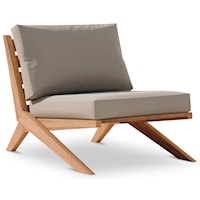 Tahiti Grey Water Resistant Fabric Outdoor Chair