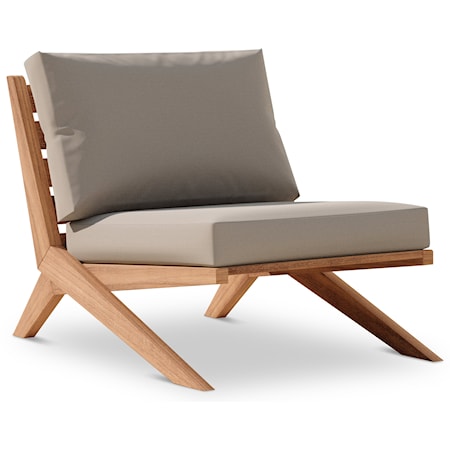 Tahiti Grey Water Resistant Fabric Outdoor Chair