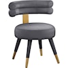 Meridian Furniture Fitzroy Upholstered Grey Velvet Dining Chair