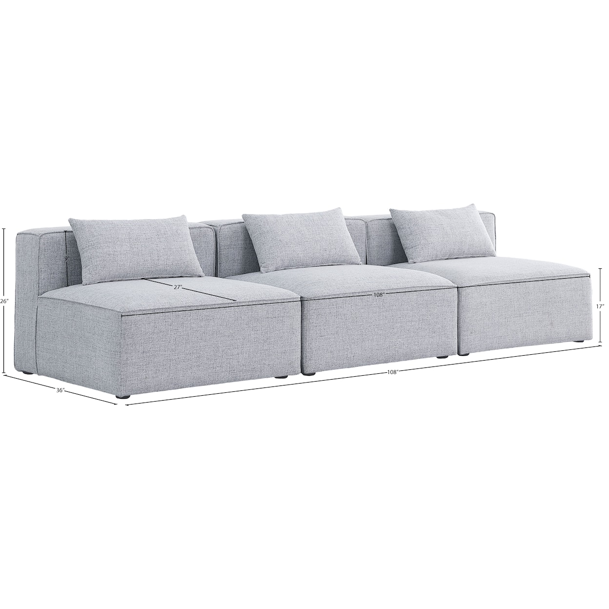 Meridian Furniture Cube Modular Sofa