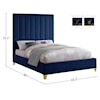 Meridian Furniture Via Queen Panel Bed with Channel Tufting