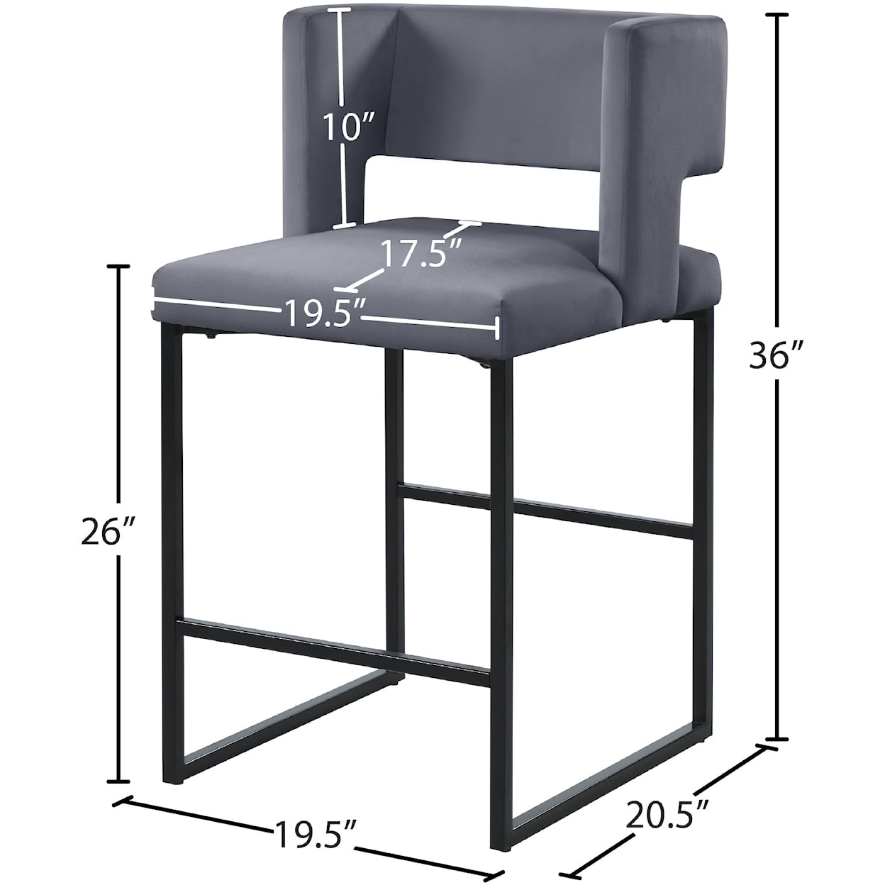 Meridian Furniture Caleb Counter Stool