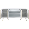 Meridian Furniture Bellissimo Sideboard with Gold-Finished Panels