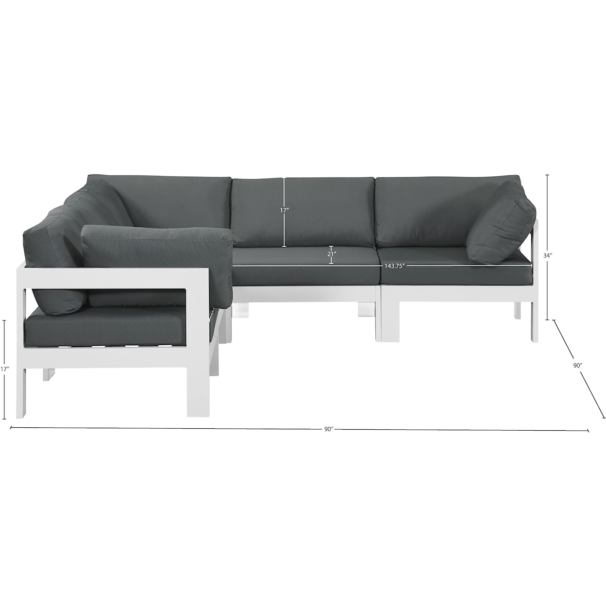 Meridian Furniture Nizuc Modular Sectional