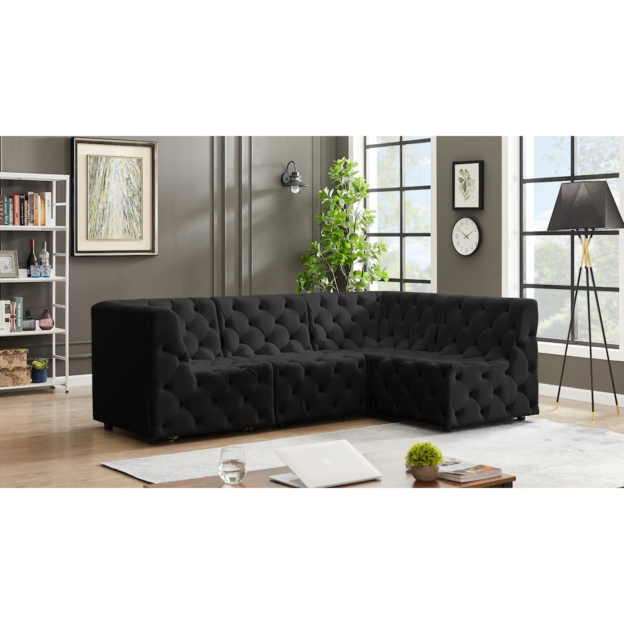 Meridian Furniture Tuft Modular Sectional