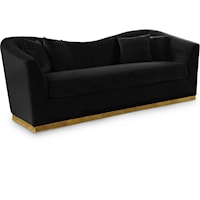 Contemporary Arabella Sofa Black Velvet