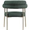 Meridian Furniture Blake Fabric Dining Chair with Brass Iron Frame