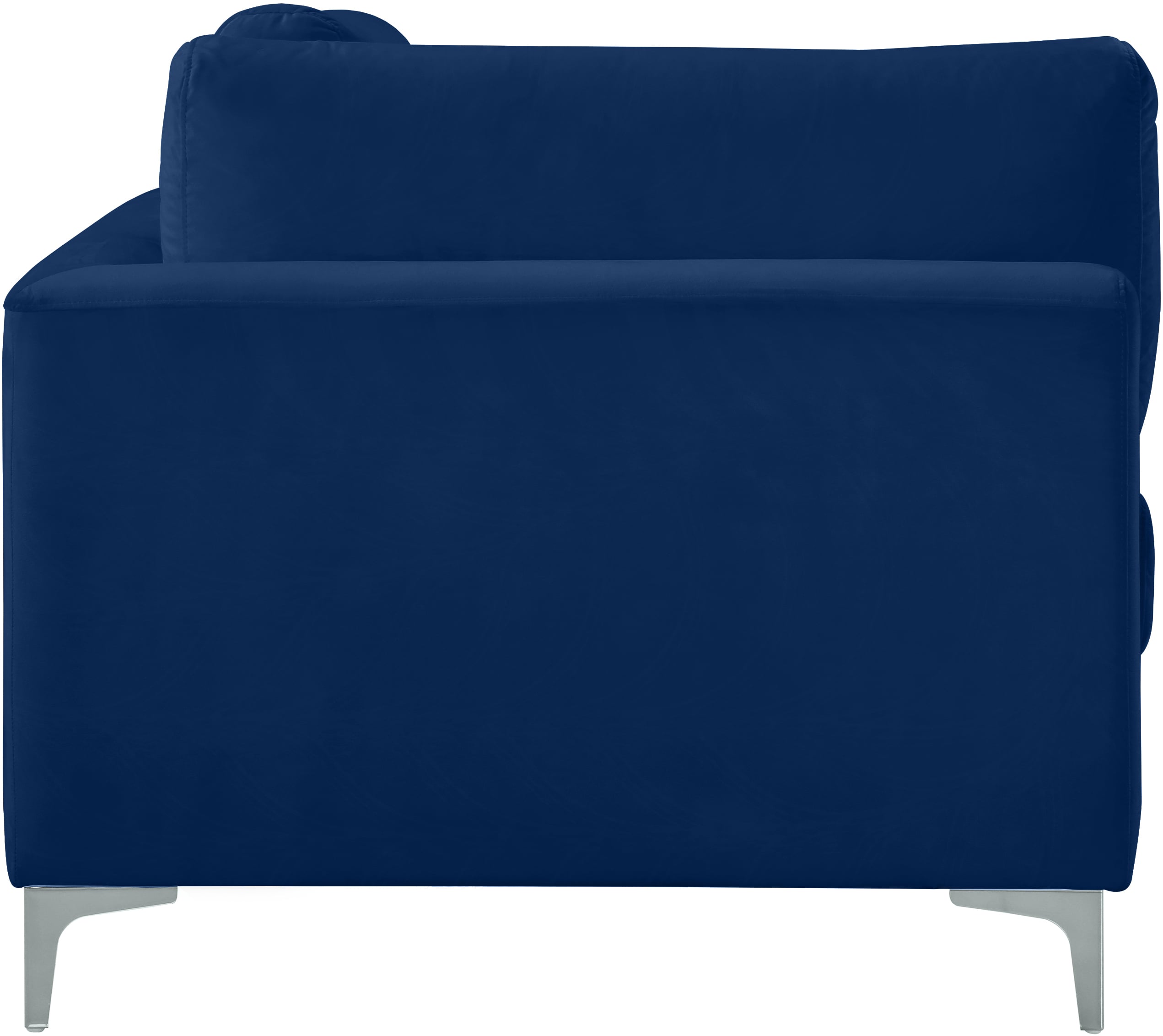 Meridian Furniture Julia 605NavyCorner Julia Navy Velvet Modular Corner Chair Corner