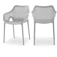 Mykonos Grey Outdoor Patio Dining Chair