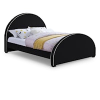 Contemporary Velvet Upholstered Queen Bed