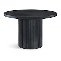 Contemporary Round Pedestal Dining Table - Black