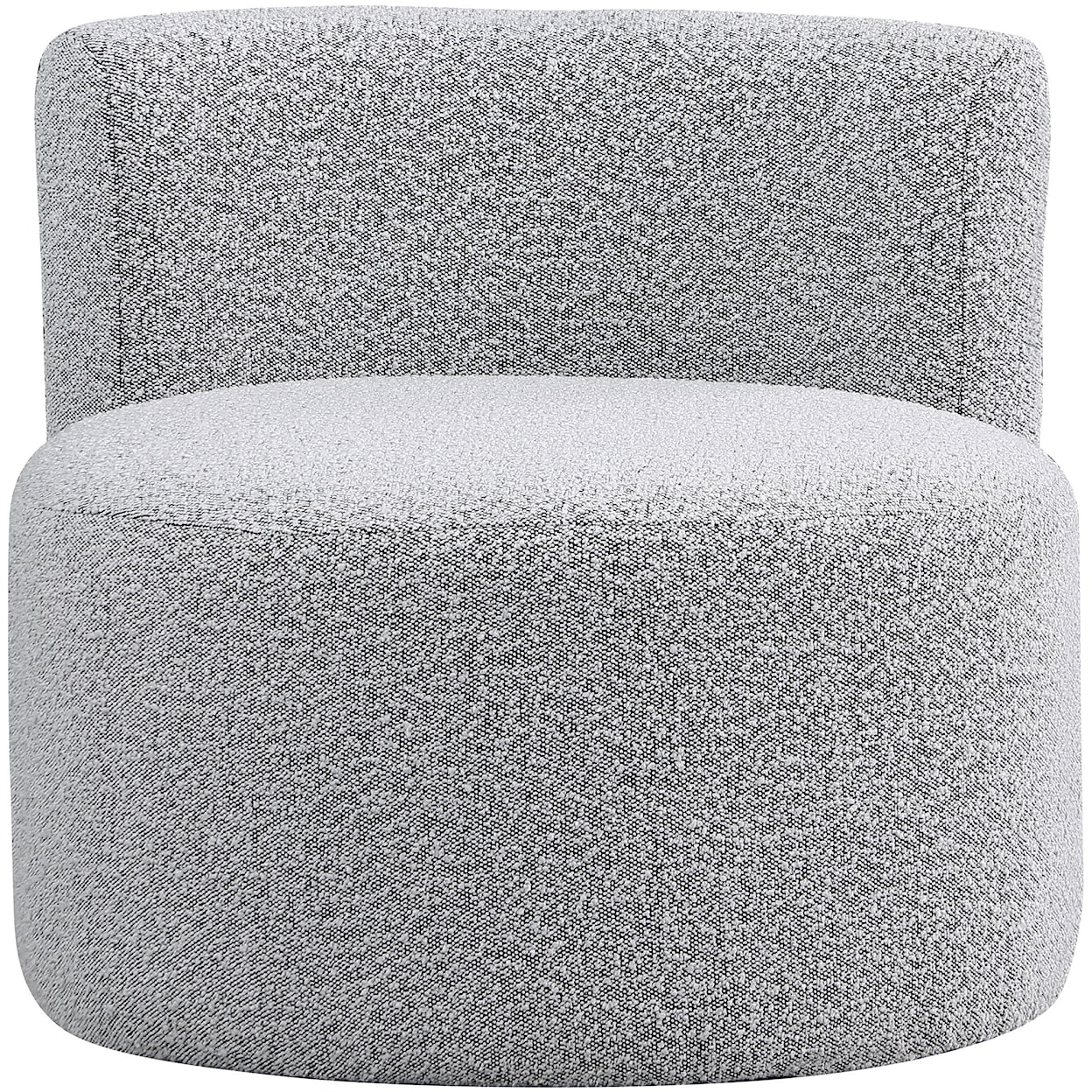 Meridian Furniture Como Upholstered Grey Boucle Fabric Accent Chair