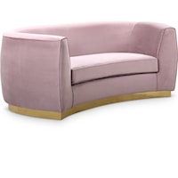 Julian Pink Velvet Loveseat