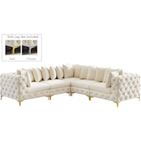 Tremblay Cream Velvet Modular Sectional