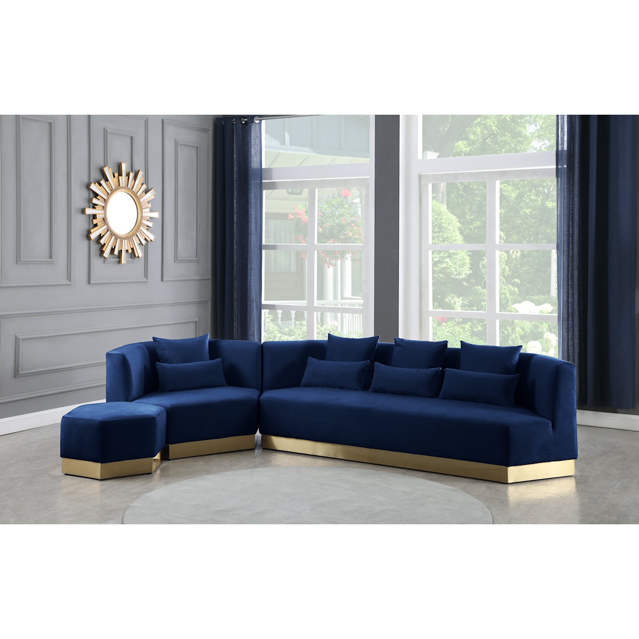 Meridian Furniture Marquis Ottoman