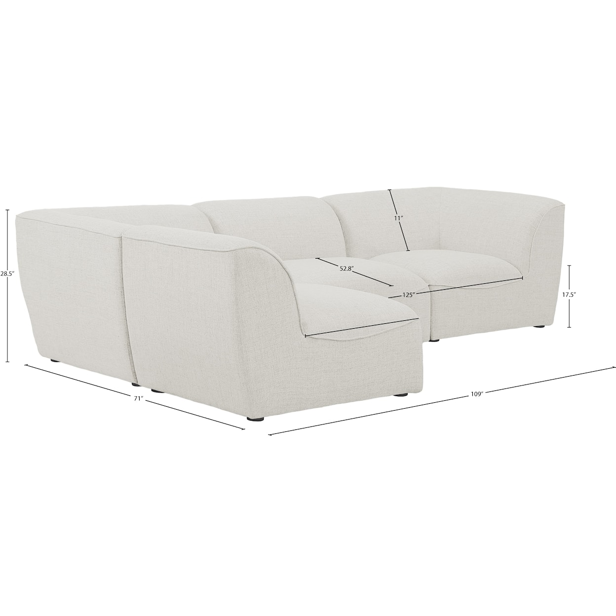 Meridian Furniture Miramar Modular Sectional