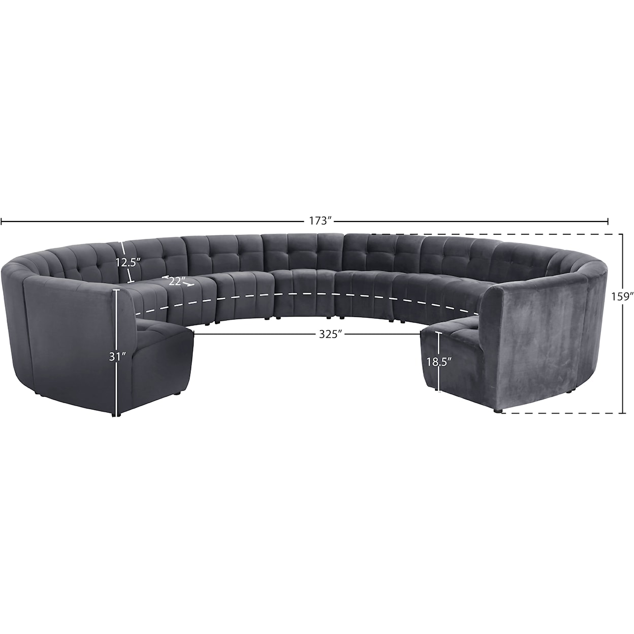 Meridian Furniture Limitless 13pc. Modular Sectional