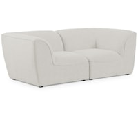 Miramar Cream Durable Linen Textured Modular Sofa