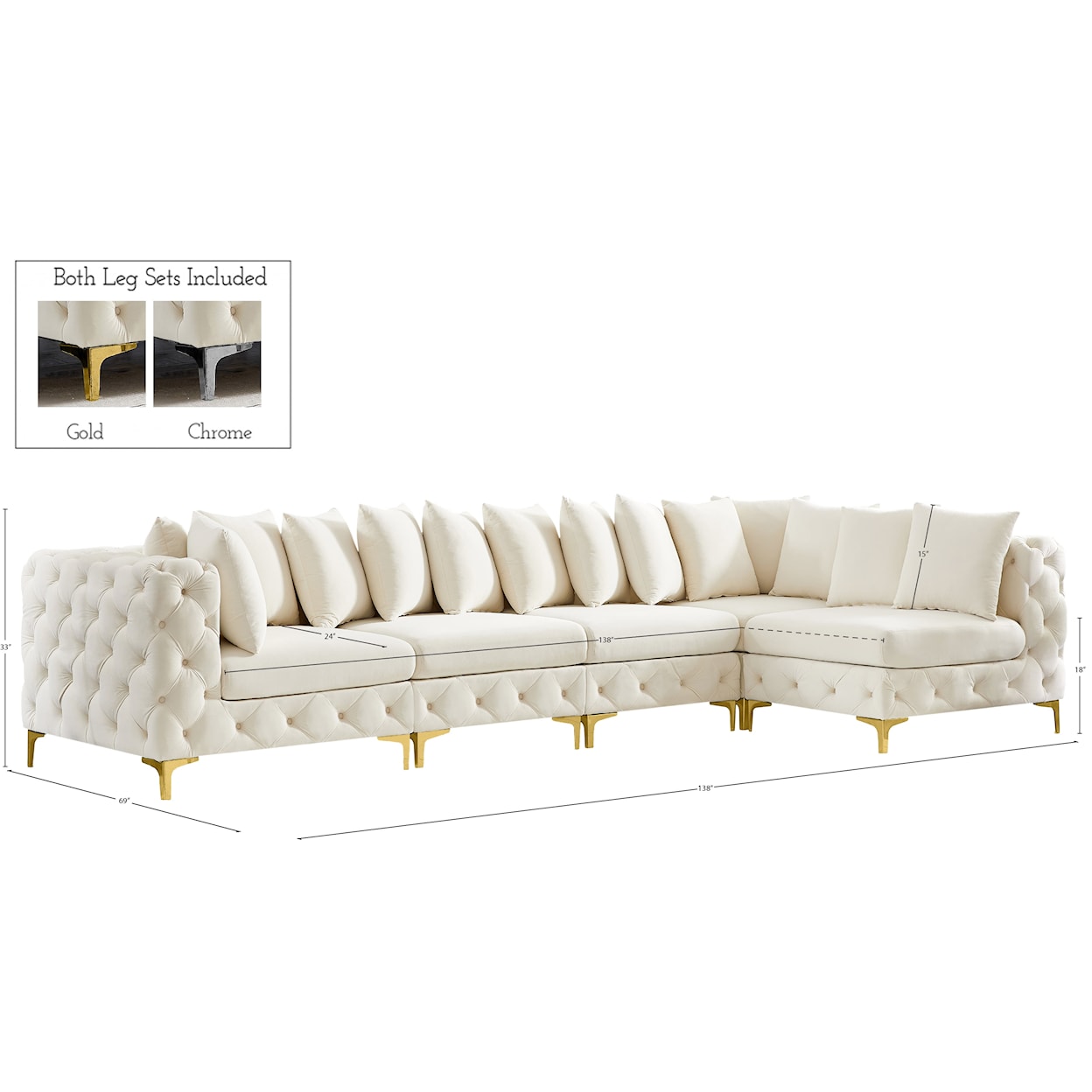 Meridian Furniture Tremblay Modular Sectional