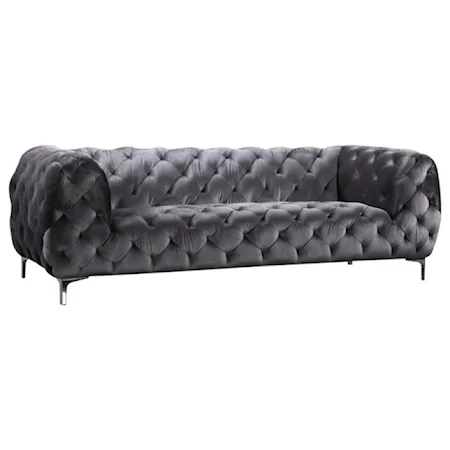 Mercer Grey Velvet Sofa
