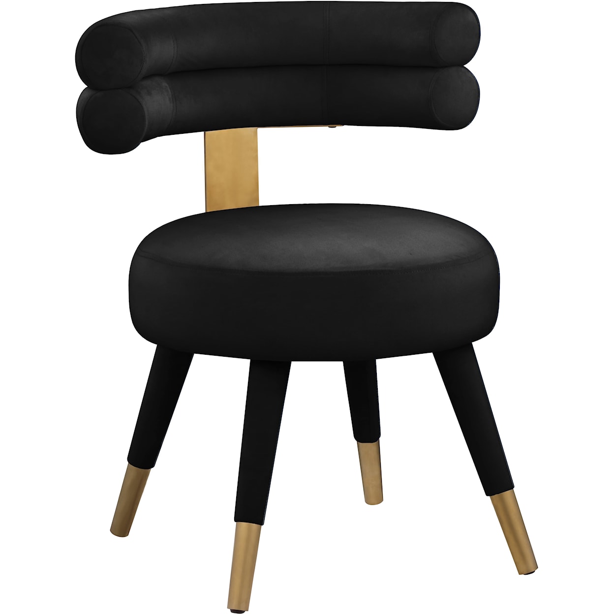 Meridian Furniture Fitzroy Upholstered Black Velvet Dining Chair