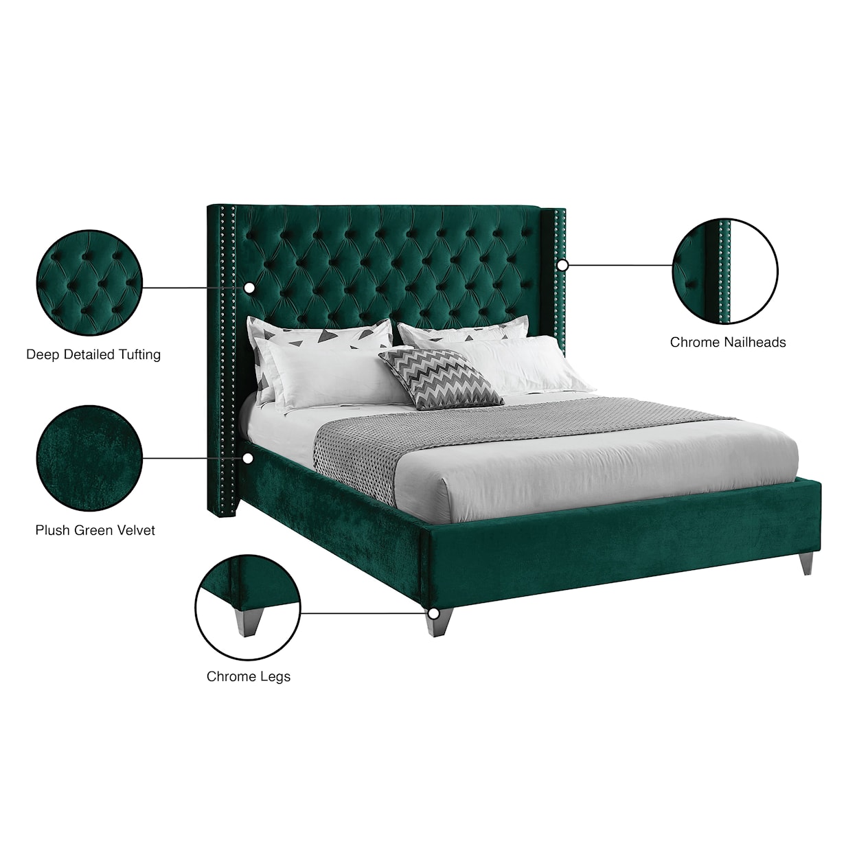 Meridian Furniture Aiden Queen Bed