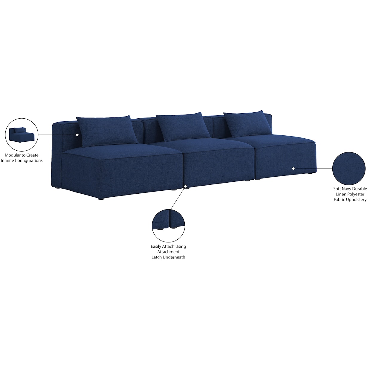 Meridian Furniture Cube Modular Sofa