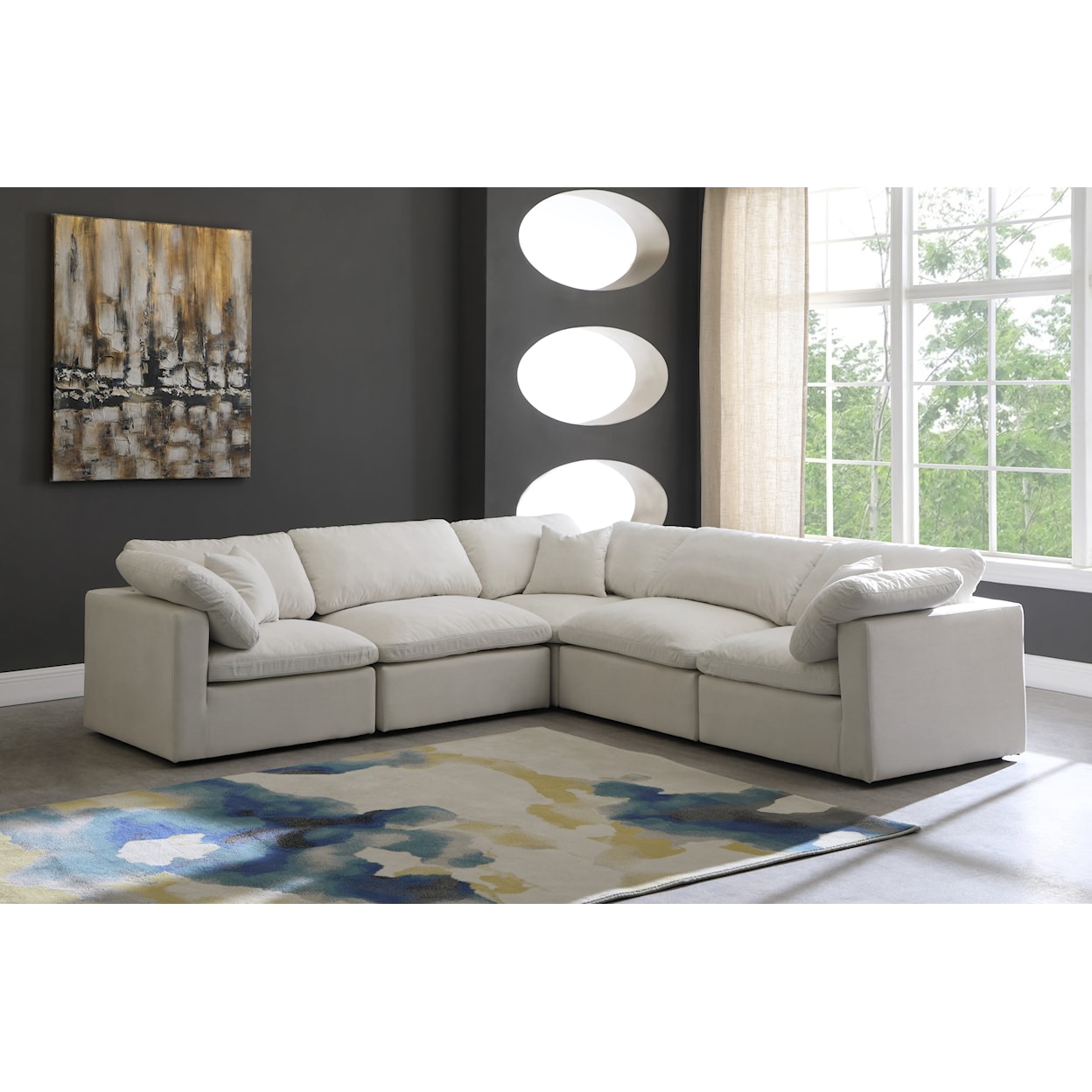 Meridian Furniture Plush Standard Comfort Modular Sectional