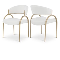 Privet Cream Linen Textured Fabric Dining Chair
