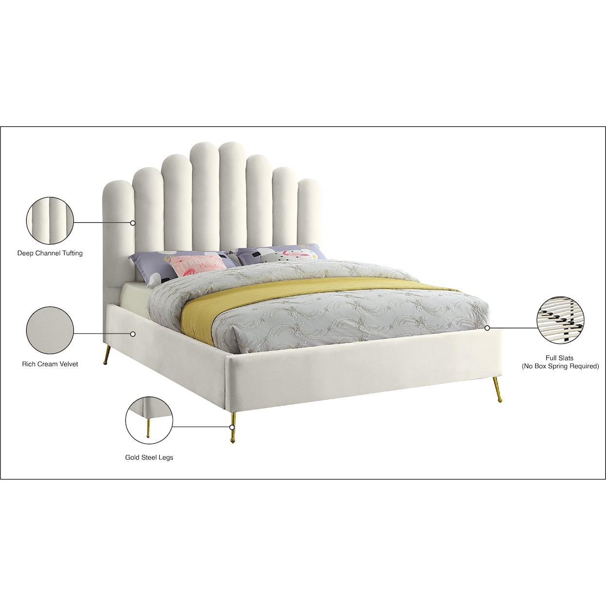 Meridian Furniture Lily King Bed
