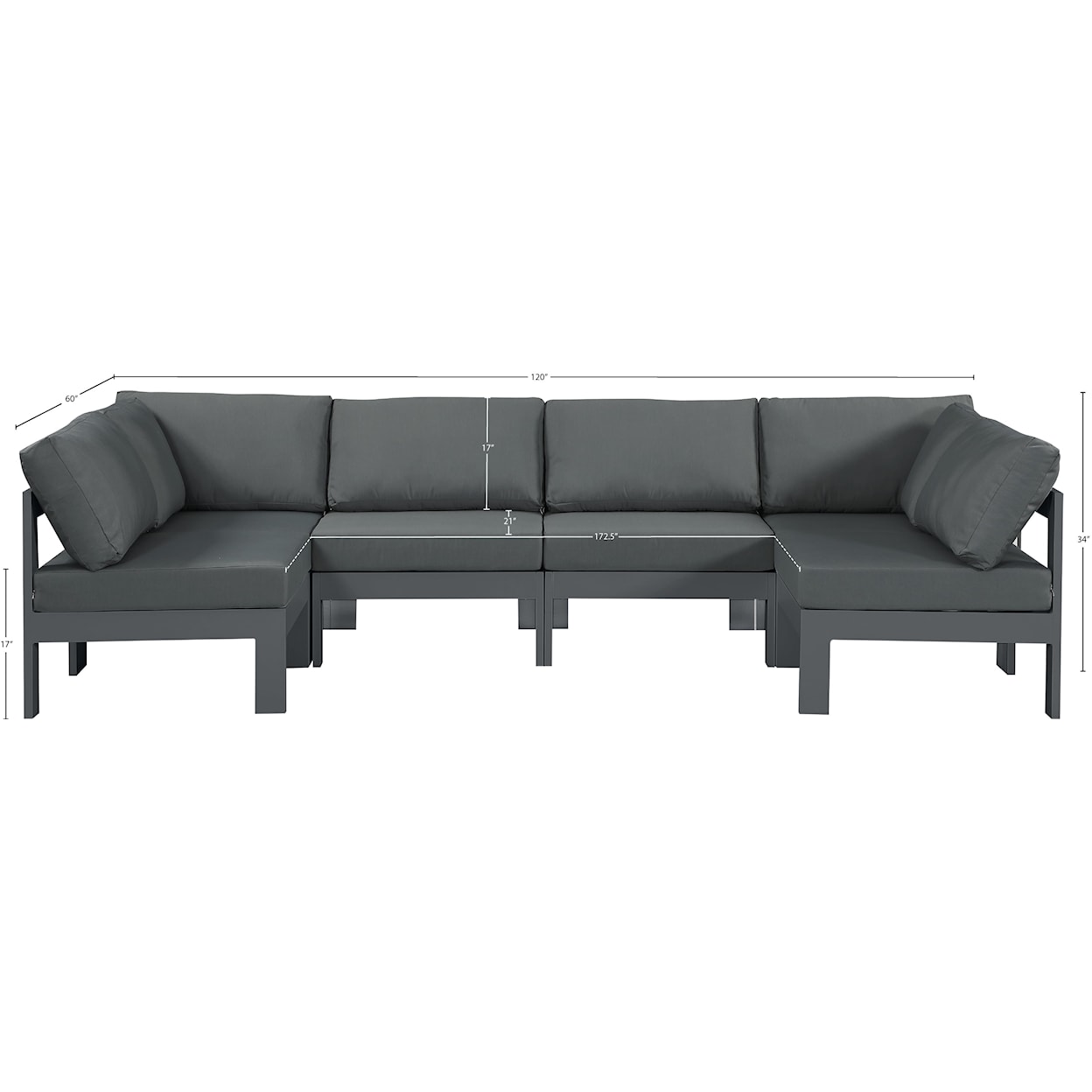 Meridian Furniture Nizuc Modular Sectional