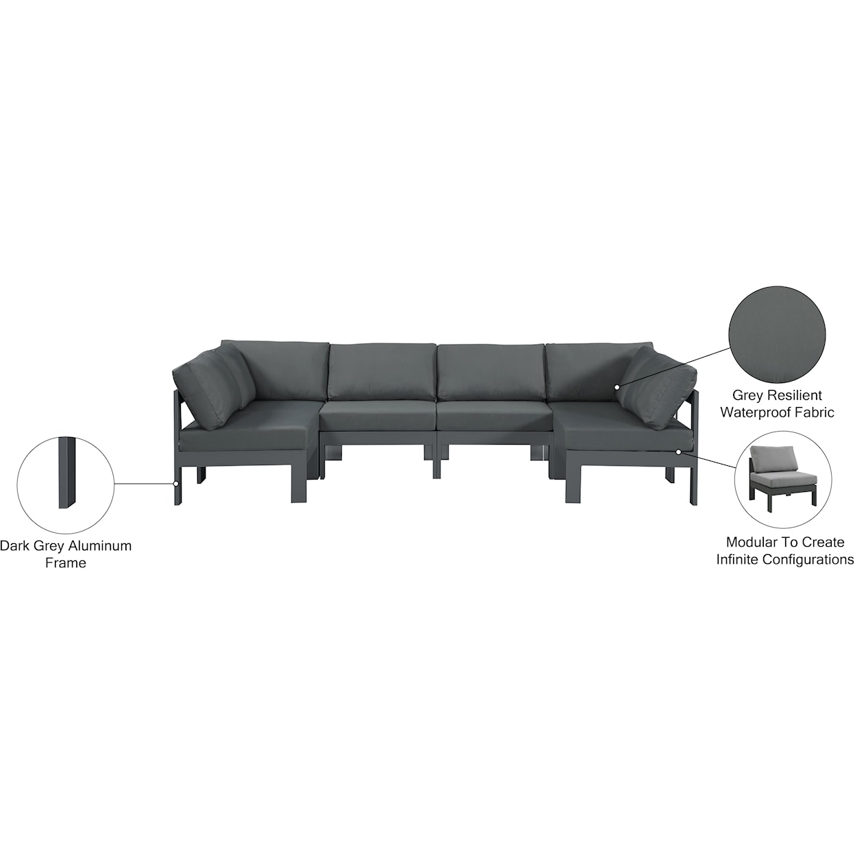 Meridian Furniture Nizuc Modular Sectional