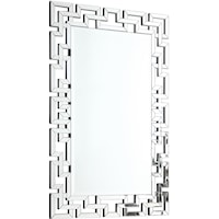 Contemporary Mirror with Geometric Frame