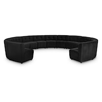 Limitless Black Velvet 13Pc. Modular Sectional