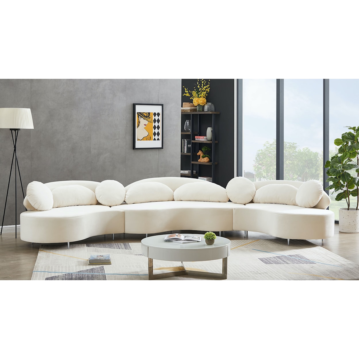 Meridian Furniture Vivacious 3pc. Sectional (3 Boxes)