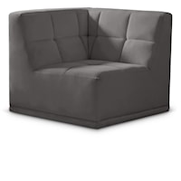 Relax Grey Velvet Corner Chair