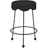 Meridian Furniture Fleur Upholstered Black Boucle Counter Stool