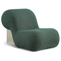 Quadra Green Fabric Accent Chair