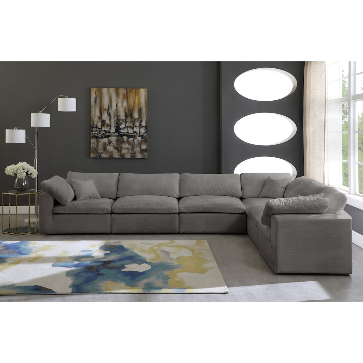 Meridian Furniture Cozy Comfort Modular Sectional