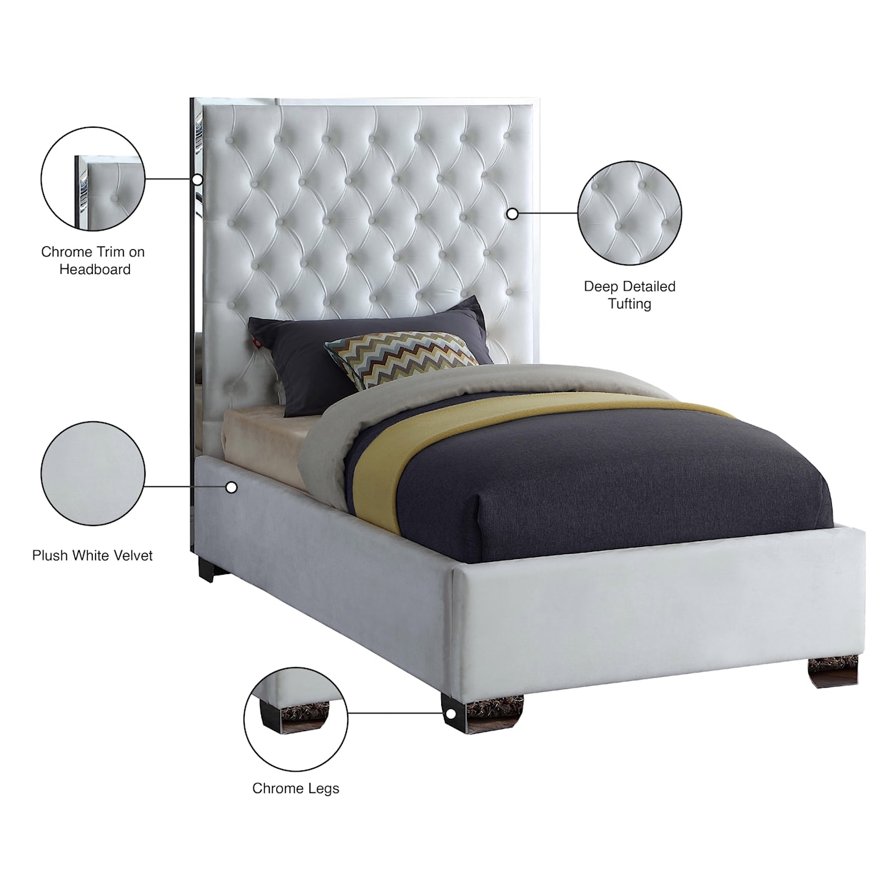 Meridian Furniture Lexi Twin Bed