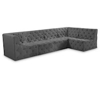 Tuft Grey Velvet Modular Sectional