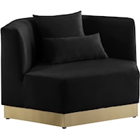 Marquis Black Velvet Chair