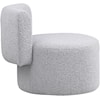 Meridian Furniture Como Upholstered Grey Boucle Fabric Accent Chair